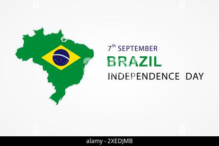 Banner für den Tag der brasilianischen Unabhängigkeit. Vektordesign. Stock Vektor