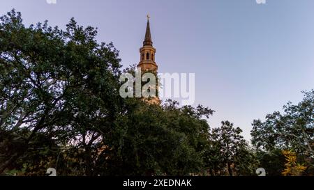 Luftaufnahme Der St. Philips Kirche Im Historischen Charleston South Carolina Stockfoto