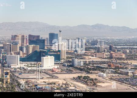 LAS VEGAS, NEVADA, USA - 13. MAI 2019: Panorama von Las Vegas, Nevada, USA tagsüber Stockfoto