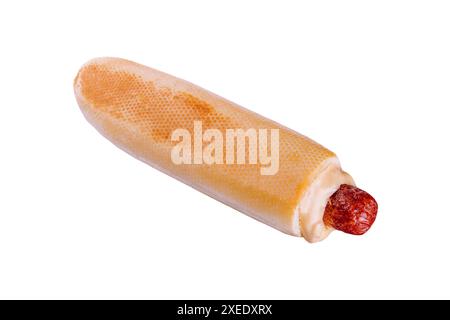 Französischer Hotdog isoliert auf weißem Hintergrund Stockfoto