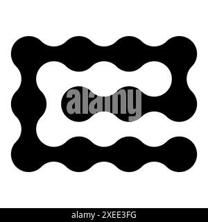 Metaball-Runde einfache BLOB Morph-Bälle. Abstrakte Form, arganische geometrische Flüssigkeiten isoliert auf weißem Hintergrund. Connected Dots Nervenzellpunkte oder Computer Nano. Vektorabbildung Stock Vektor