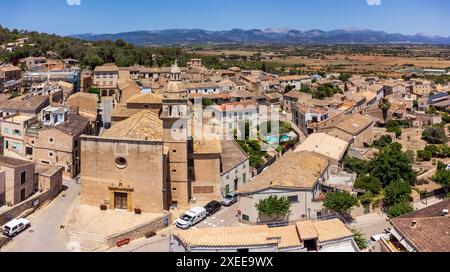 Katholische Pfarrei Santa Eugenia, Mallorca, Balearen, Spanien Stockfoto