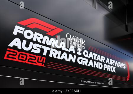 Spielberg, Österreich. Juni 2024. Circuit Atmosphere – österreichisches Grand Prix-Logo. 27.06.2024. Formel-1-Weltmeisterschaft, Rd 11, Großer Preis Von Österreich, Spielberg, Österreich, Vorbereitungstag. Das Foto sollte lauten: XPB/Alamy Live News. Stockfoto