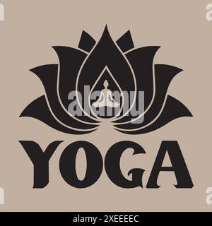 Yoga T-Shirt Design inspirierendes Konzept Schriftzug Zitat Stock Vektor