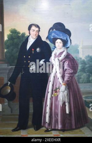 Ludwig vom Kreuz und Flüsse 1776-1 Öl, Ferdinand VII. Und Maria Cristina. Museum der Schönen Künste von Asturien. Oviedo, Spanien Stockfoto