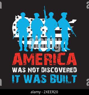 4. Juli T-Shirt Design American Independence Day Konzept Stock Vektor
