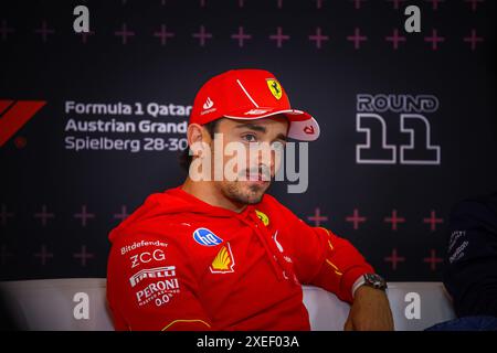 16 Charles Leclerc (MON) Scuderia Ferrari während des österreichischen GP, Spielberg 27-30 Juni 2024, Formel-1-Weltmeisterschaft 2024. Stockfoto