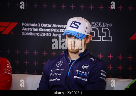 02 Logan Sargeant, (USA) Williams Mercedes während des österreichischen GP, Spielberg 27-30 Juni 2024, Formel-1-Weltmeisterschaft 2024. Stockfoto