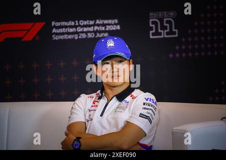 22 Yuki Tsunoda, (JAP) Visa Cash App, Racing Bulls, Honda während des österreichischen GP, Spielberg 27-30 Juni 2024, Formel 1 Weltmeisterschaft 2024. Stockfoto