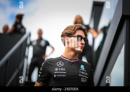 63 George Russell, (GRB) AMG Mercedes Ineos während des österreichischen GP, Spielberg 27-30 Juni 2024, Formel-1-Weltmeisterschaft 2024. Stockfoto