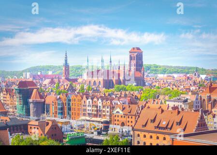 Aus der Vogelperspektive von Danzig Stockfoto