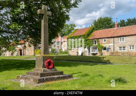 Hutton-le-Hole, Blick auf das hübsche Dorf im North York Moors National Park, North Yorkshire, England, Großbritannien Stockfoto