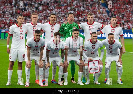 BERLIN, DEUTSCHLAND - 21. JUNI 2024: Euro 2024 Groupe D Spiel Polen gegen Österreich 1:3. Team von Polen vor dem Spiel. Stockfoto