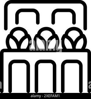 Symbol mit Kohl, der auf einem Bauernhof wächst und die landwirtschaftlichen Praktiken betont Stock Vektor