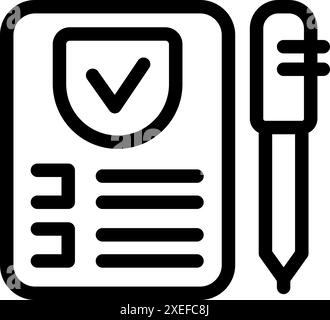 Geschäftsmann füllt eine Checkliste aus, um eine erfolgreiche Geschäftsstrategie zu gewährleisten und Leistungskennzahlen zu erreichen Stock Vektor