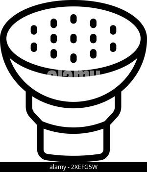 Duschkopf sprüht Wasser und repräsentiert Hygiene und Entspannung in einem modernen Badezimmer Stock Vektor