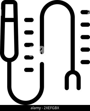 Elektronisches Thermometer mit hoher Fiebertemperatur und Skala rechts Stock Vektor