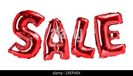 Word SALE Folienballons Stockfoto