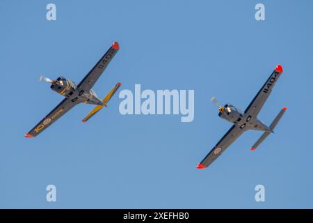 Socata TB-30 Epsilon von der portugiesischen Luftwaffe bei der Beja Air Show Stockfoto