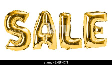 Word SALE Folienballons Stockfoto