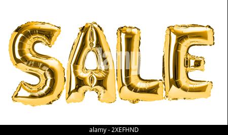 Word SALE Folienballons Stockfoto