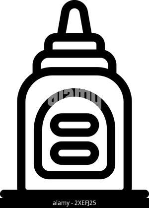 Nasensprayflaschensymbol mit Medikamenten zur Linderung des Sinusdrucks und zur Linderung von verstopften Nasen Stock Vektor