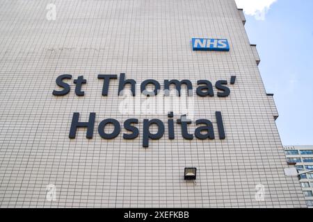 London, Großbritannien. Juni 2024. Außenansicht des St. Thomas' Hospital. Quelle: Vuk Valcic/Alamy Stockfoto