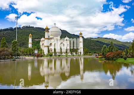 Nachbildung des Taj Mahal, Bioparque Wakata, Tocancipa Gemeinde des Metropolitan Area von Bogota, Kolumbien. Stockfoto