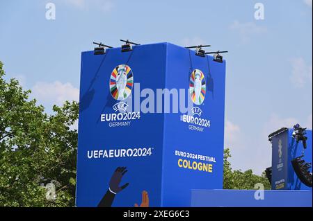 Eingang zur Fanzone bei der Fussball EM Euro2024 *** Eingang zur Fanzone bei Euro2024 Stockfoto