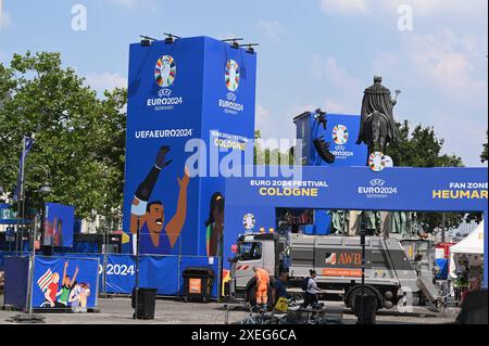 Eingang zur Fanzone bei der Fussball EM Euro2024 *** Eingang zur Fanzone bei Euro2024 Stockfoto