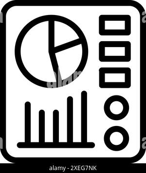 Das Dashboard für Geschäftsanalysen zeigt Diagramme und Dateneinblicke an und bietet einen umfassenden Überblick über die wichtigsten Leistungsindikatoren Stock Vektor