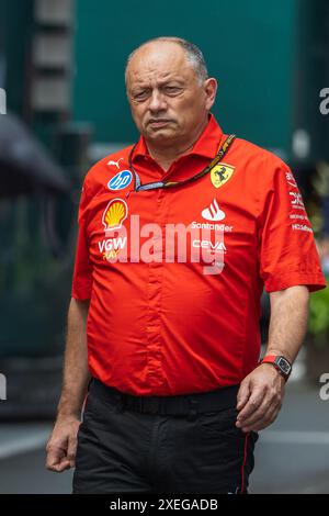 Red Bull Ring, Spielberg, Österreich. 27.Juni 2024; Frederic Vasseur von Frankreich und Scuderia Ferrari während des Formel-1-Grand-Prix von Österreich Credit: Jay Hirano/AFLO/Alamy Live News Stockfoto