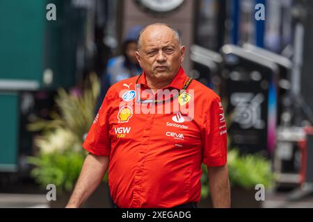 Red Bull Ring, Spielberg, Österreich. 27.Juni 2024; Frederic Vasseur von Frankreich und Scuderia Ferrari während des Formel-1-Grand-Prix von Österreich Credit: Jay Hirano/AFLO/Alamy Live News Stockfoto