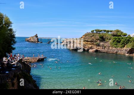 Details und Landschaften der Stadt Biarritz in Frankreich Stockfoto