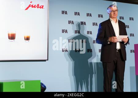 Berlin, Berlin, Deutschland. Juni 2024. Pressekonferenz während der IFA 2024 Berlin. IFA-Kick-off 1 Tag (Credit Image: © Beata Siewicz/Pacific Press via ZUMA Press Wire) NUR REDAKTIONELLE VERWENDUNG! Nicht für kommerzielle ZWECKE! Stockfoto