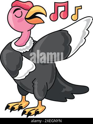 Tierischer andenkondor singen Stock Vektor