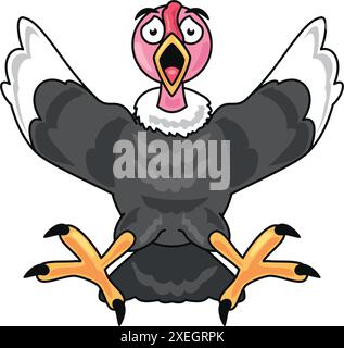 Überraschter andenkondor-Zeichentrick Stock Vektor