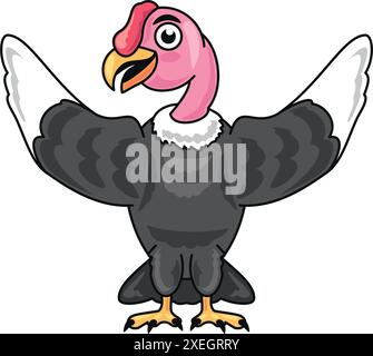 Cartoon andenkondor offene Flügel Stock Vektor