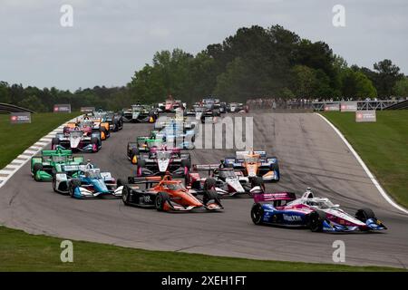 NTT INDYCAR SERIE: 28. April: Kinder des Alabama Indy Grand Prix Stockfoto