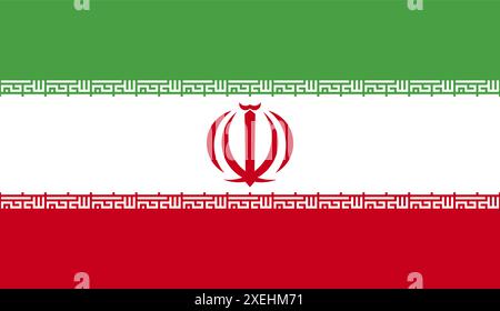 IRAN Flag Vektor Illustration, offizielle Farbe, Nationalflagge, Symbol der Nation, Regierung, Vektor, Abbildung, isolierte Markierung Stock Vektor