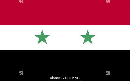 SYRIENS Flag Vektor Illustration, offizielle Farbe, Nationalflagge, Symbol der Nation, Regierung, Vektor, Abbildung, isolierte Markierung Stock Vektor