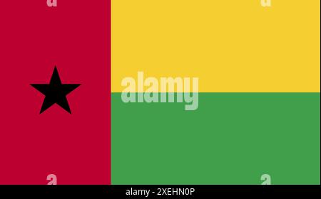 GUINEA-BISSAU Flag Vektor Illustration, offizielle Farbe, Nationalflagge, Symbol der Nation, Regierung, Flaggenvektor, Flaggendarstellung, isolierte Flagge Stock Vektor