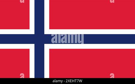 NORWEGEN Flag Vektor Illustration, offizielle Farbe, Nationalflagge, Symbol der Nation, Regierung, Vektor, Abbildung, isolierte Markierung Stock Vektor