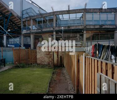 AN DIESEM TAG war die Katastrophe in Hillsborough eine tödliche Menschenmassen bei einem Fußballspiel im Hillsborough Stadium in Sheffield, South Yorkshire. Stockfoto