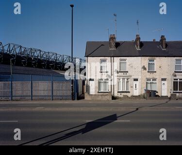 AN DIESEM TAG war die Katastrophe in Hillsborough eine tödliche Menschenmassen bei einem Fußballspiel im Hillsborough Stadium in Sheffield, South Yorkshire. Stockfoto