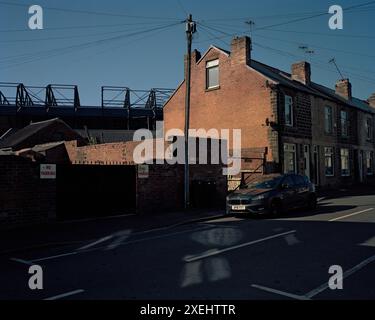 AN DIESEM TAG war die Katastrophe in Hillsborough eine tödliche Menschenmassen bei einem Fußballspiel im Hillsborough Stadium in Sheffield, South Yorkshire. Stockfoto