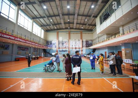Ulaanbaatar, Mongolei. Juni 2024. Die neunte Parlamentswahl der