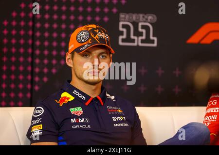 Spielberg, Österreich. Juni 2024. 27. Juni 2024 - Max Verstappen (NED) - Oracle Red Bull Racing - Red Bull RB20 - Honda RBPT während der Formel 1 Qatar Airways Austrian Grand Prix 2024, RedBull Ring, Spielberg, Österreich vom 27. Bis 30. Juni 2024 (Foto: Alessio de Marco/SIPA USA) Credit: SIPA USA/Alamy Live News Stockfoto