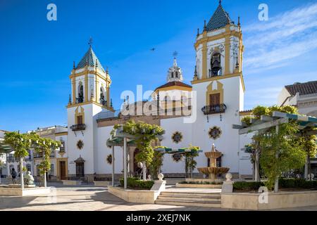 Kirche am plaza del Socorro, genannt Parroquia de Cuesta señora del Socorro, in Ronda, Spanien Stockfoto