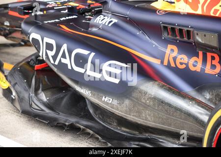 Spielberg, Autriche. Juni 2024. Red Bull Racing RB20, mechanisches Detail Aerodynamik, Aerodynamik, Aerodynamik während des Formel 1 Qatar Airways Austrian Grand Prix 2024, 11. Runde der Formel-1-Weltmeisterschaft 2024 vom 28. Bis 30. Juni 2024 auf dem Red Bull Ring, in Spielberg, Österreich - Foto Xavi Bonilla/DPPI Credit: DPPI Media/Alamy Live News Stockfoto